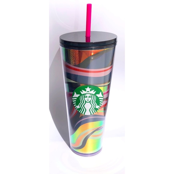 Starbucks Holiday 2021 Venti 24oz Tumbler Red Green & Gold swirl Limited Edition - Picture 1 of 9
